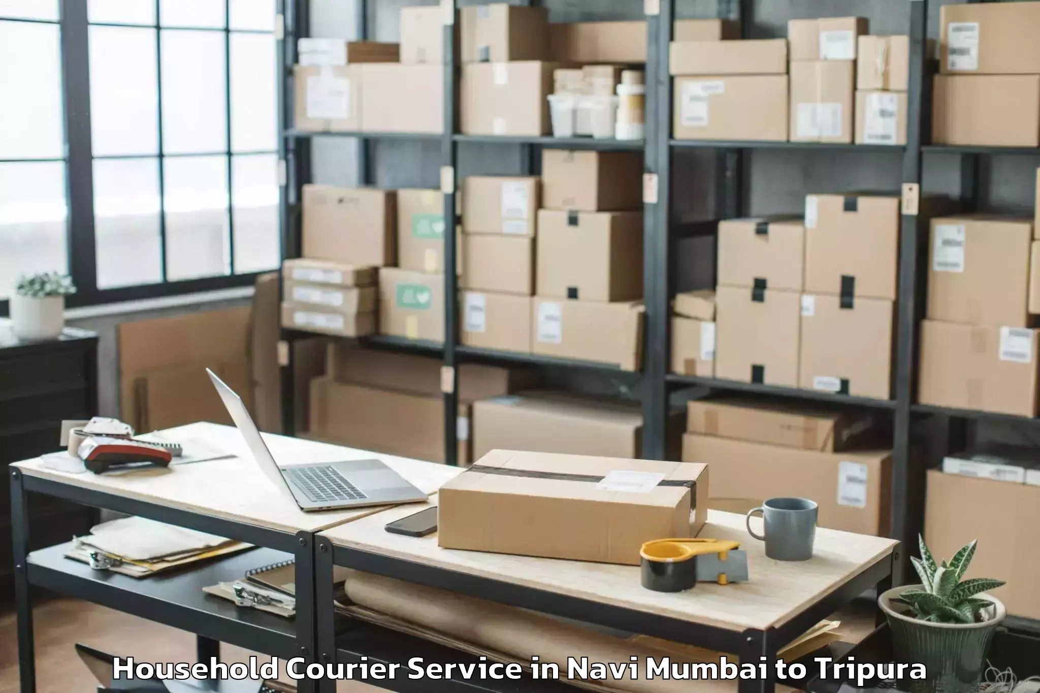 Navi Mumbai to Damchhara Household Courier